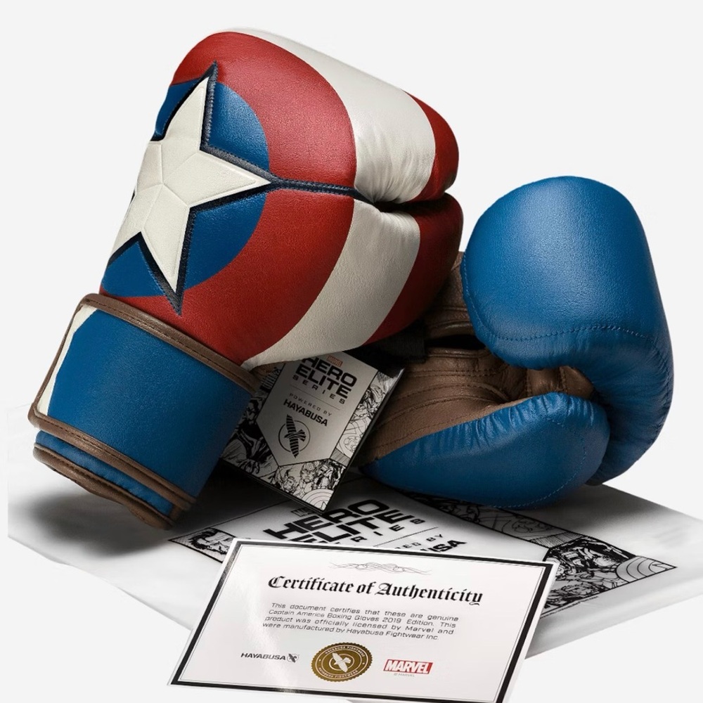 **LIMITED EDITION** Hayabusa x Marvel Captain America Boxing Gloves! (16oz)
